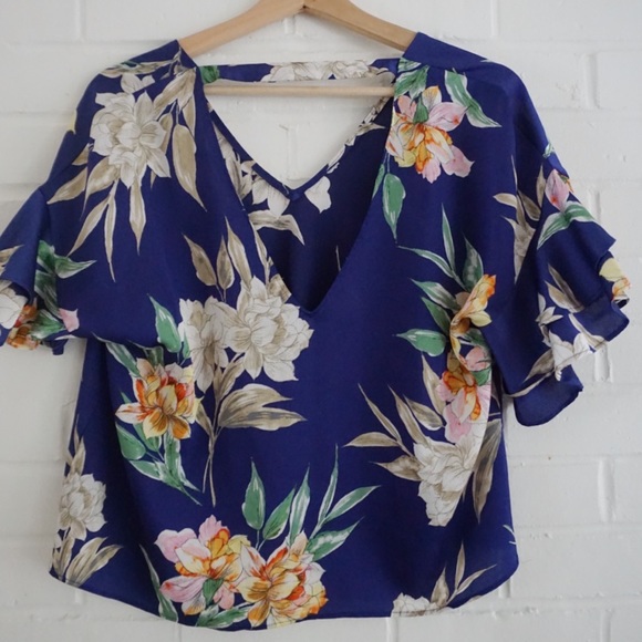 Zara Ruffles Floral Print Blouse - Picture 4 of 6